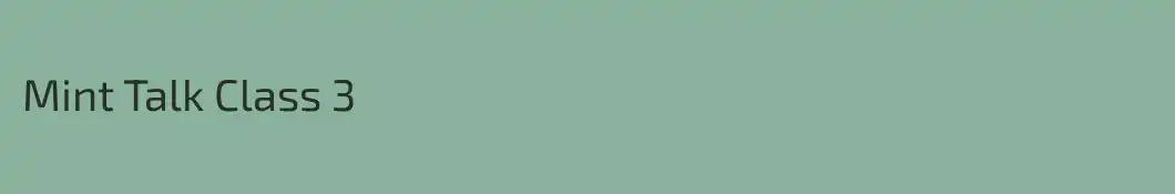 Mint Talk Class 3